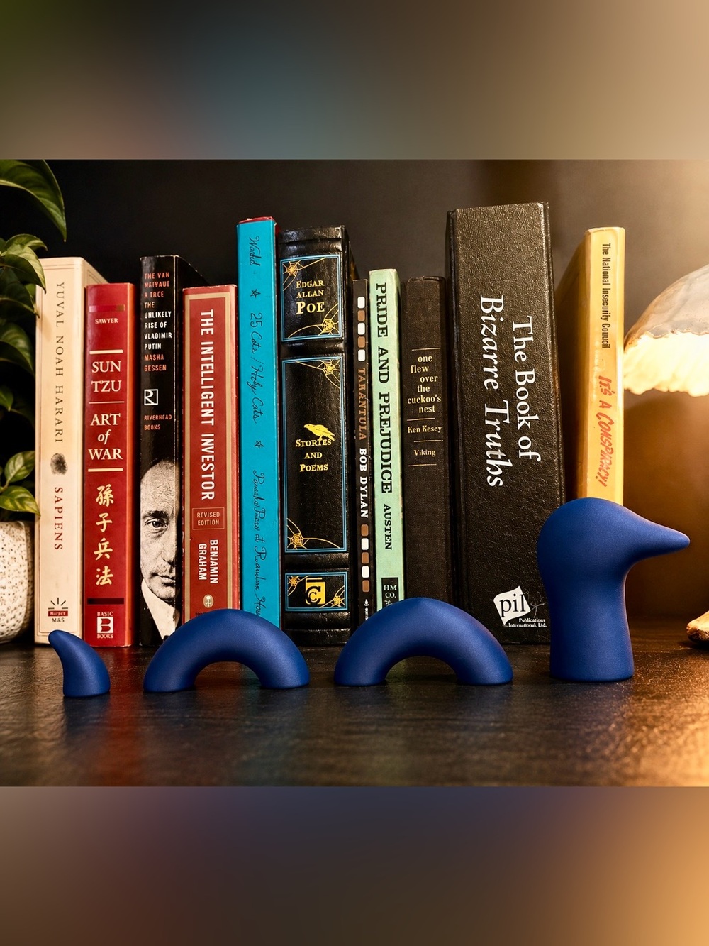 Nessie the Loch Ness Monster Shelf Sitter 4 Piece 3D Printed Book Nook Decor Set